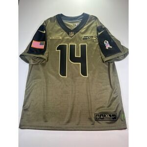 Nike Seattle Seahawks Jersey Mens XL Green DK Metcalf 14 Salute to Service Camo